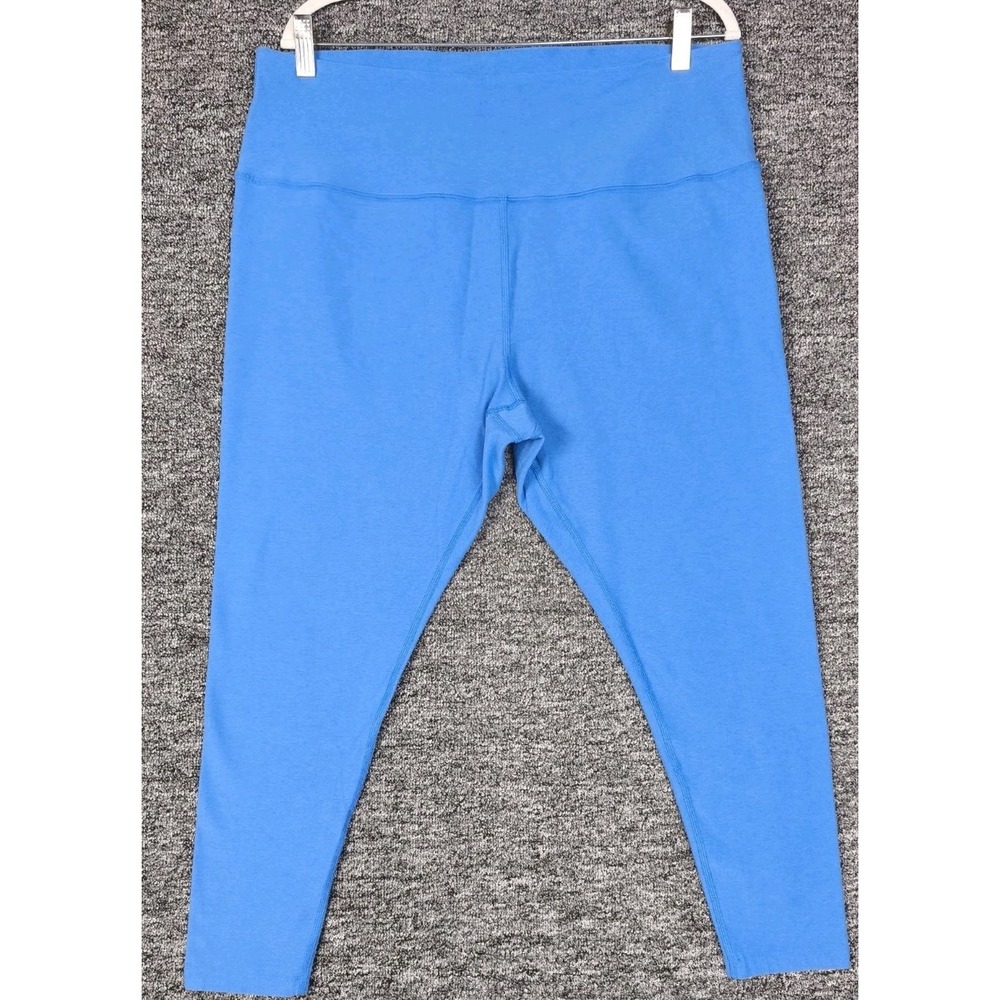 Beyond Yoga Leggings Womens 3X Blue High Rise Cropped Athletic Yoga Pants